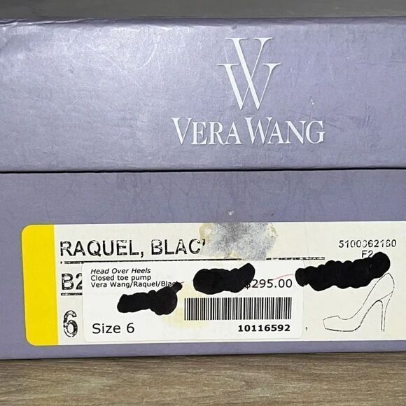 Ladies Vera Wang Raquel Hidden Platform Pumps Black Size 6 Leather Heels Shoes - Picture 10 of 10